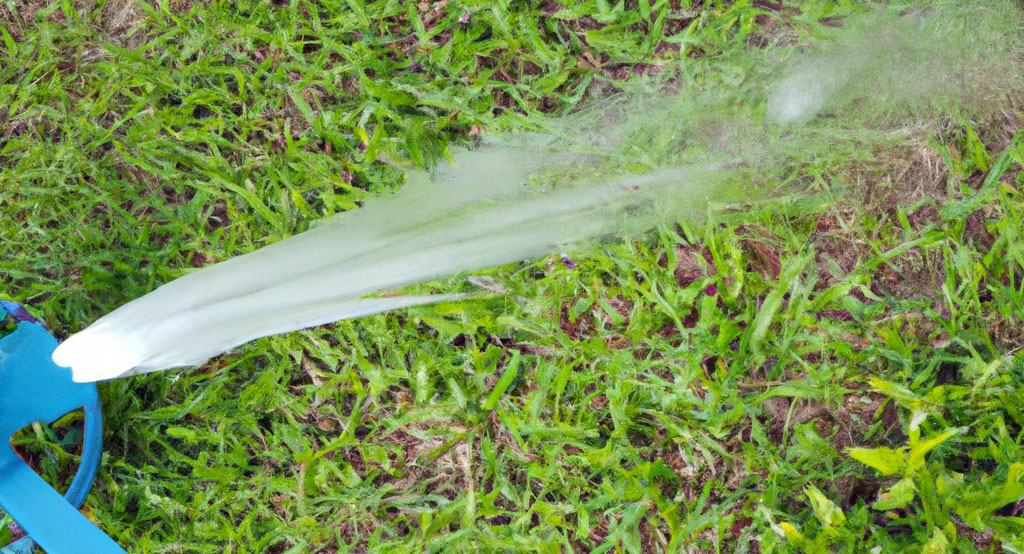 Watering-lawn-after-mowing